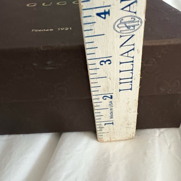NEW Authentic Gucci Allover Embossed Brown Logo Empty box 7.5x7.5x3.5 - Picture 8 of 8